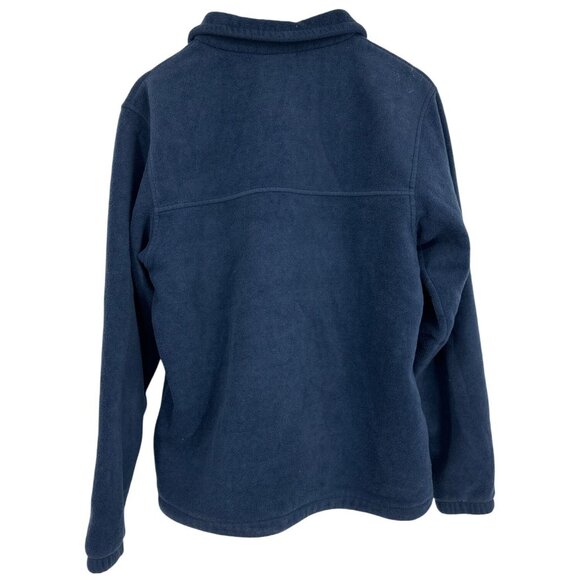 Columbia Mens Navy Blue Full-Zip Fleece Jacket Size L Lightweight Warm Outerwear - Picture 8 of 15